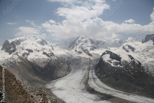 Beautiful mountain landscape, Pennine alps, Zermatt, Switzerland, Europe