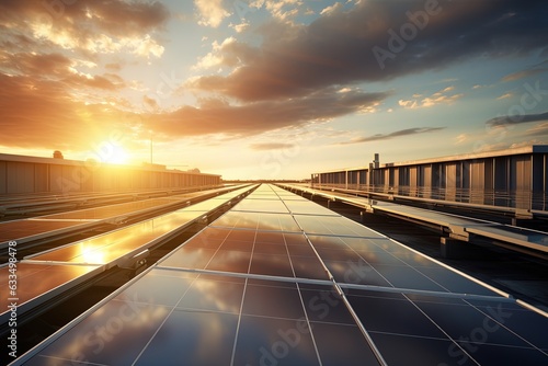 Realistic photo of photovoltaic panels.