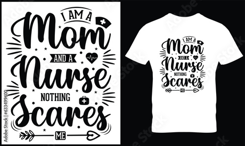 Nurse t-shirt design graphic vector.