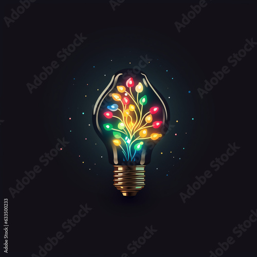 ChaosXWolf Light Bulb Logo with Hol Elements Design