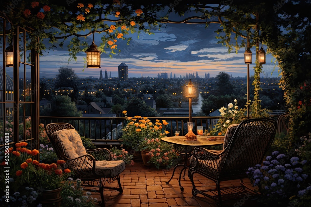 Evening on the terrace of my home
