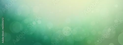 Blurred white bokeh lights on blue green background, abstract sky with bubbles or circles in magical fantasy design, beautiful spring or summer background