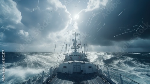 Storm at sea