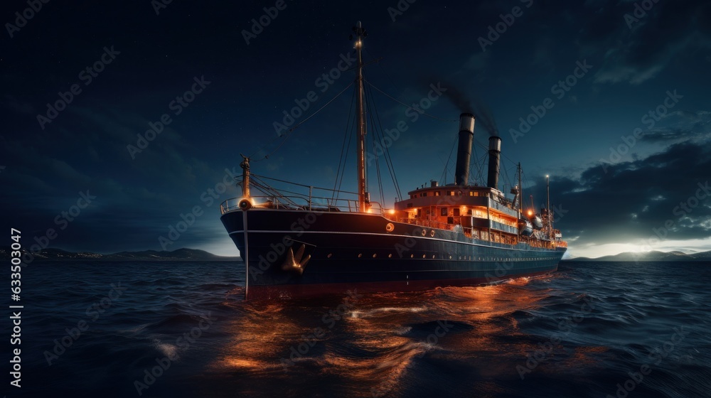 Fototapeta premium Big sheep in the ocean