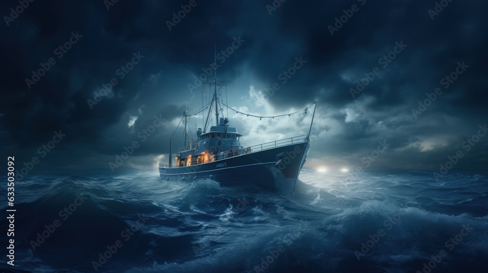 Obraz premium Storm at sea