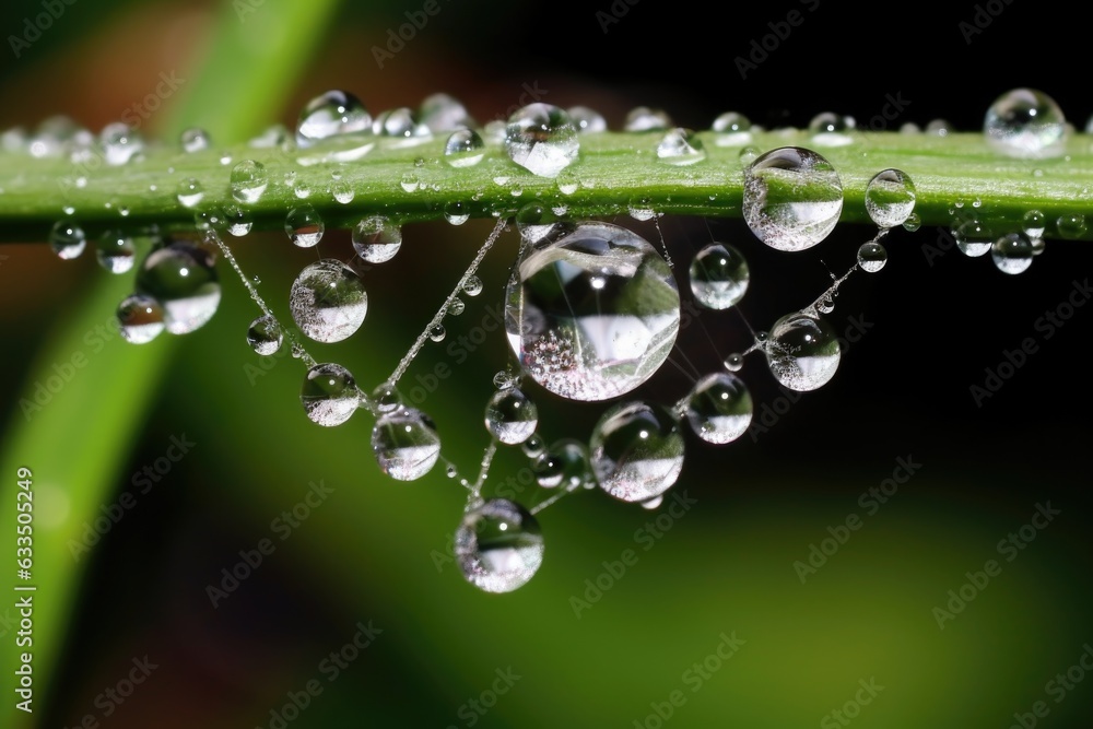 raindrops on dandelion seed head, macro shot raindrops on dandelion seed head, macro shot