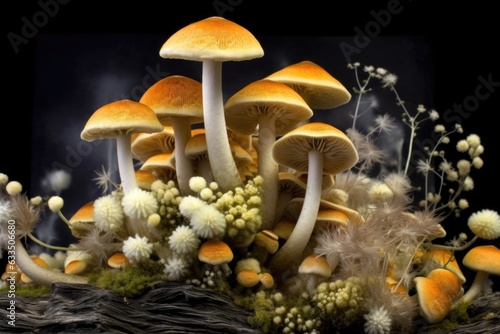 time-lapse of fungi spore release under a microscope