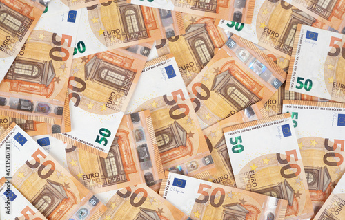 Euro banknotes money (EUR), currency of European Union.