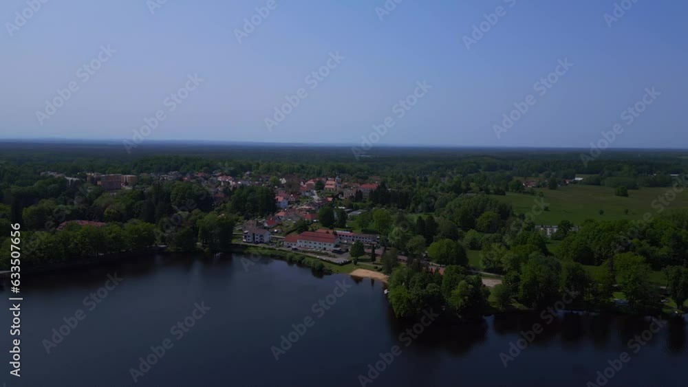 Best aerial top view flightdrone Czech village Lake Summer Paradise city town Best aerial top view flightdrone Czech village Lake Summer Paradise city town