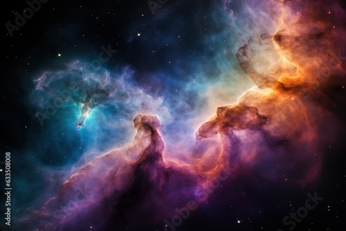 Breathtaking nebula in the outer space