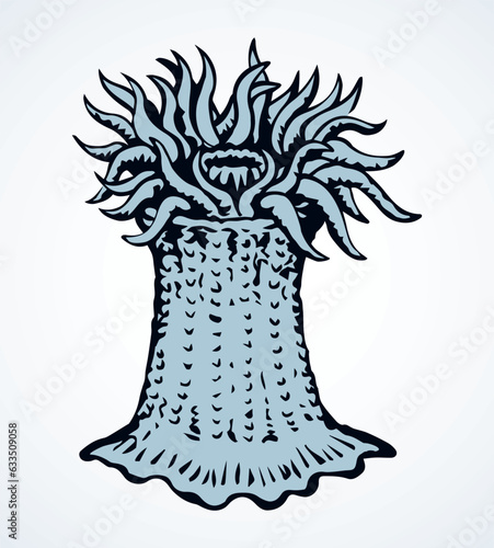 Sea creature. Vector drawing icon photo