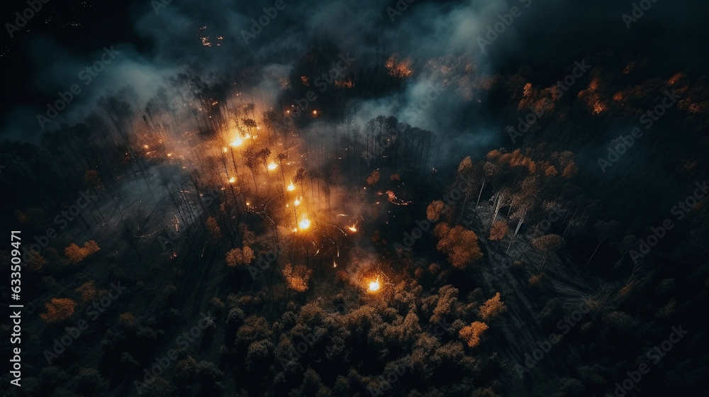 Burning Forests from Above - Extreme Drought - Generative AI