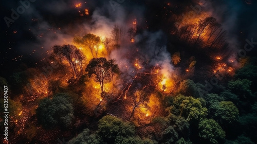 Burning Forests from Above - Extreme Drought - Generative AI © DanielMendler