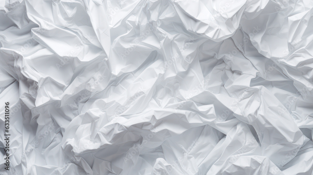 White paper with crumpled effect White paper with crumpled effect