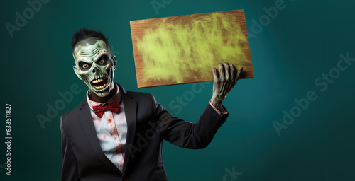 Adult Man Dressed as a Zomb...