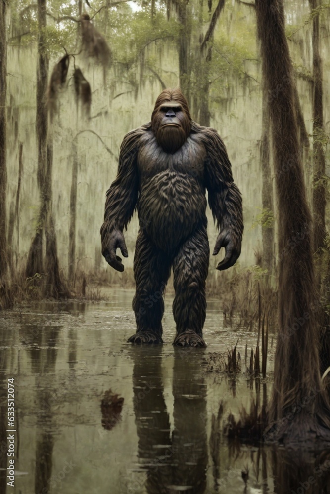 Fototapeta premium Bigfoot in the swamp 2