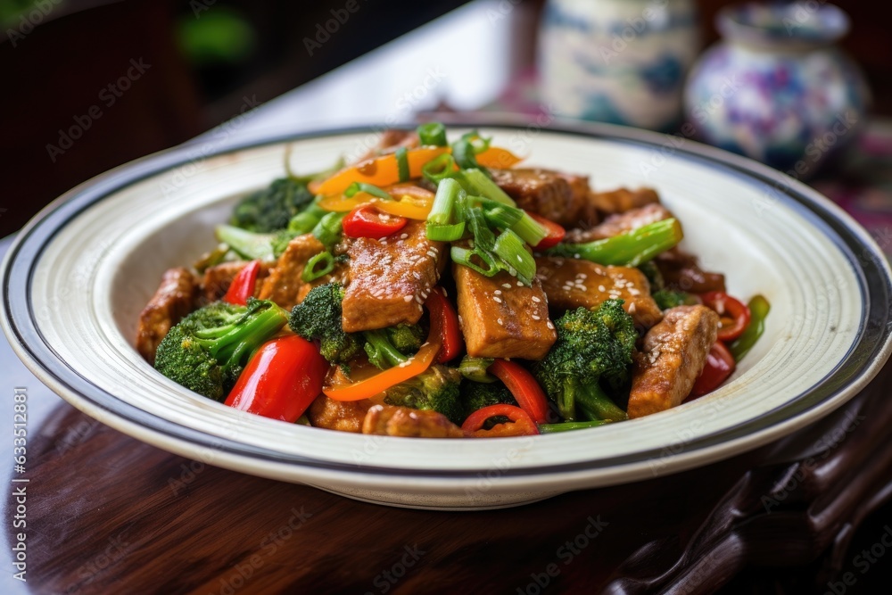 tempeh stir-fry with fresh vegetables tempeh stir-fry with fresh vegetables