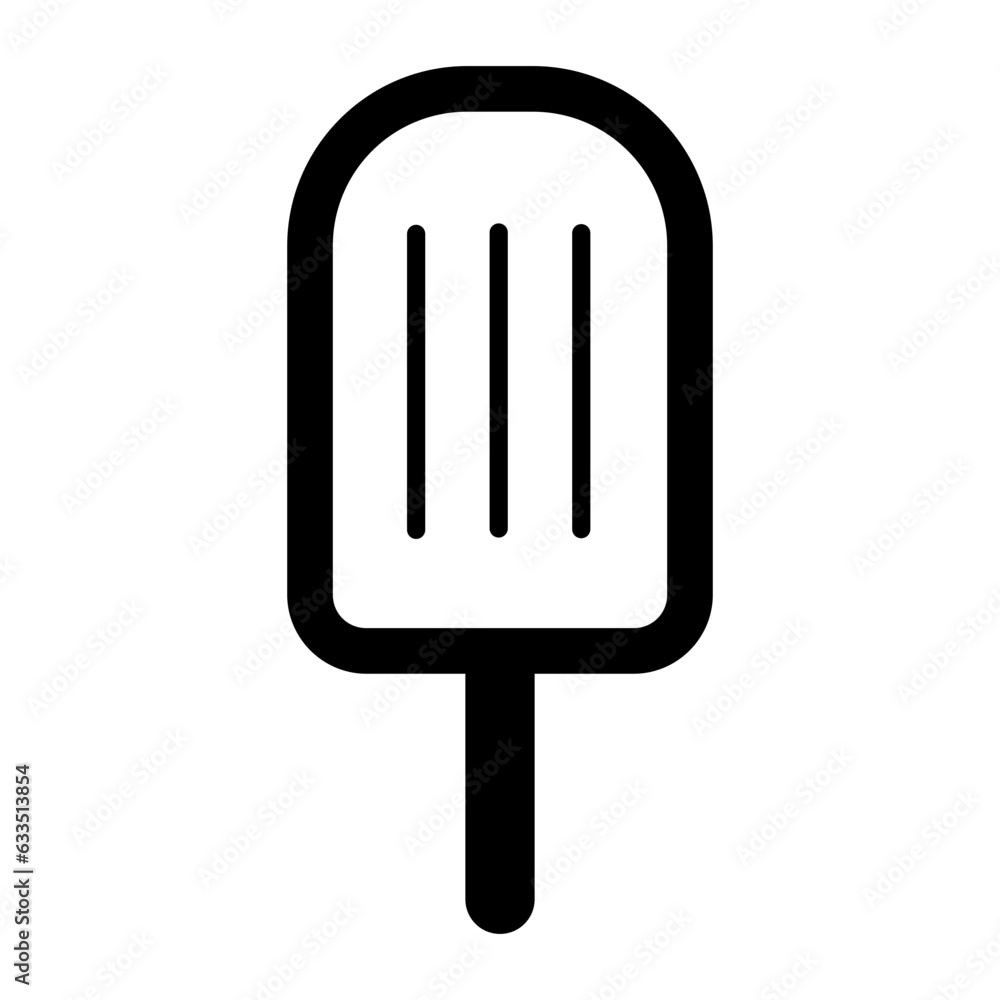 Popsicle icon black outlines vector illustration Popsicle icon black outlines vector illustration