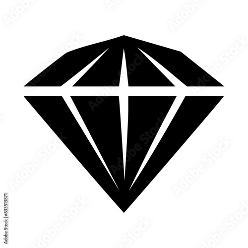 Diamond silhouette icon vector illustraiton