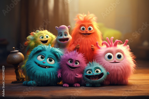 Cute colorful little monsters — Generative AI