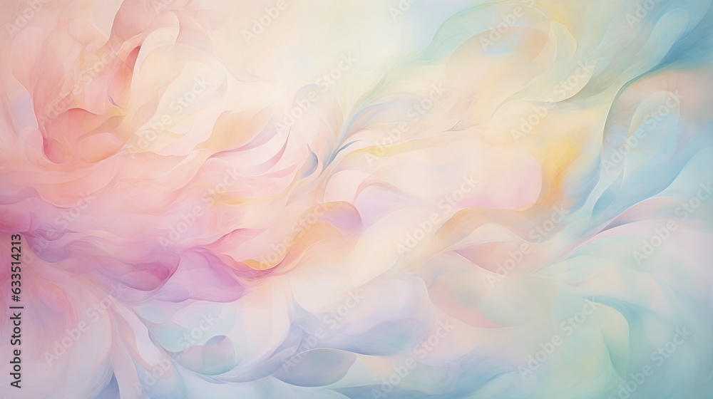 an abstract painting of pink, blue, and yellow colors. generative ai an abstract painting of pink, blue, and yellow colors. generative ai