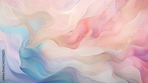  an abstract painting with pastel colors and a white background. generative ai