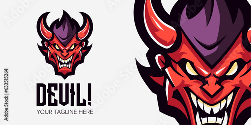 From Hell to Victory: Demon Mascot Logo That Inspires Sports Triumph & Striking T-Shirt Designs