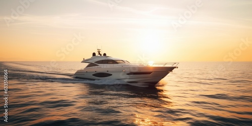 Rest and vacations on a luxury yacht. Generative ai.