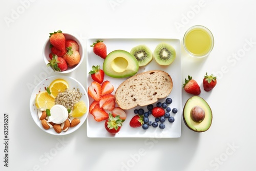 healthy breakfast. The concept of clean proper nutrition. AI generative