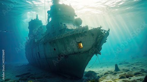Explore the Deep: Undersea Adventure with Marine Wildlife and Shipwreck © Freya
