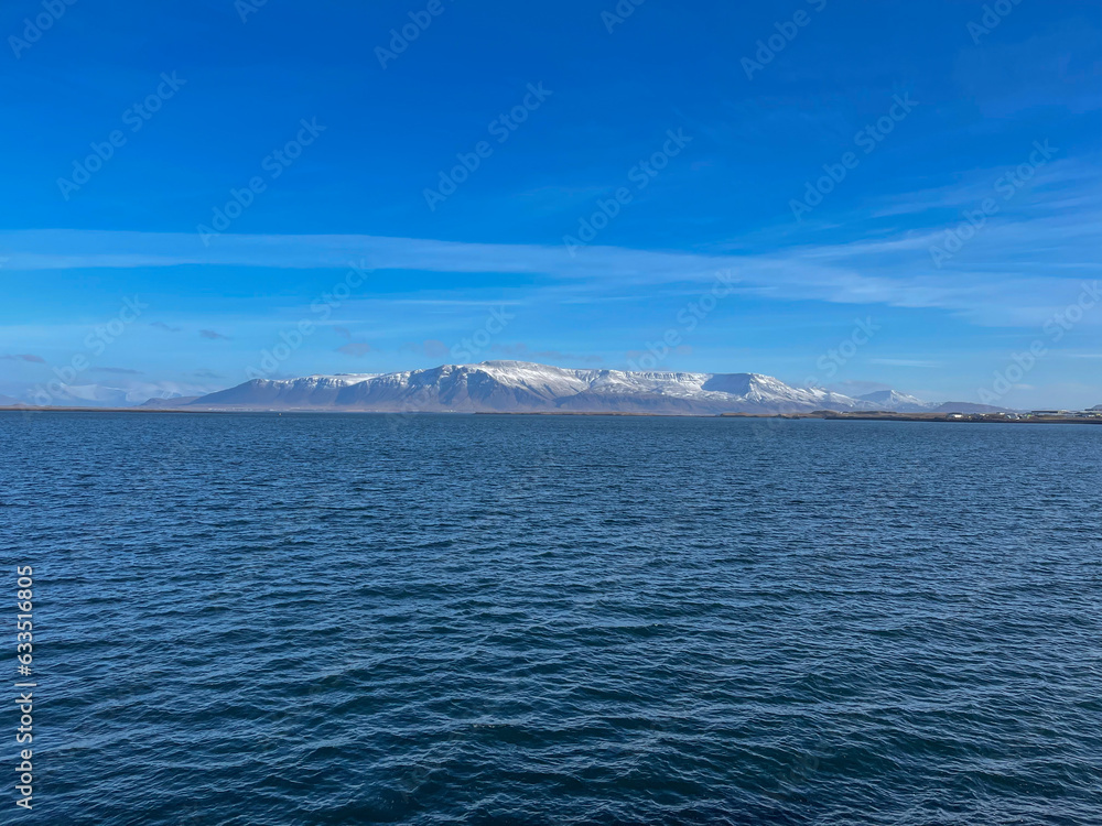 view of the sea and mountains view of the sea and mountains