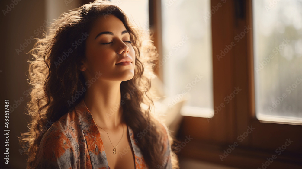 Beautiful women doing yoga in a calm room Beautiful women doing yoga in a calm room