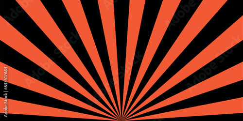background is black with orange and rays from the center in the style of pop art. For Halloween, advertising and attracting attention