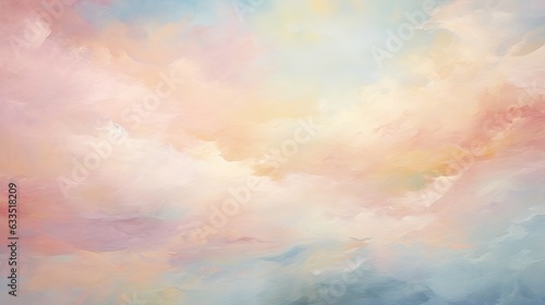  a painting of a sky with clouds and a blue sky. generative ai