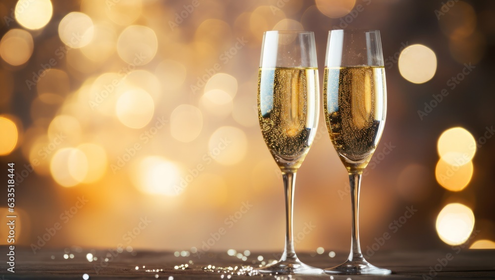 Holiday background with champagne glasses Holiday background with champagne glasses