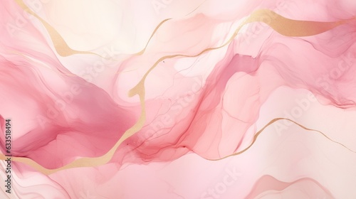 Pink watercolor wave background