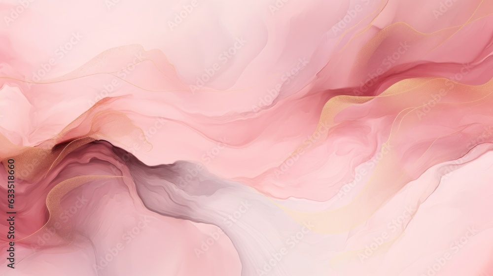 Pink watercolor wave background