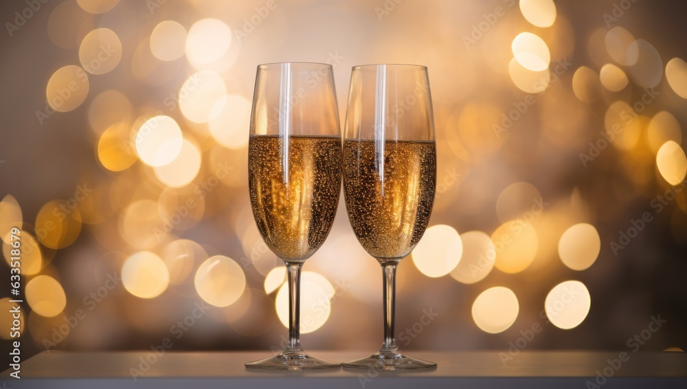 Holiday background with champagne glasses Holiday background with champagne glasses