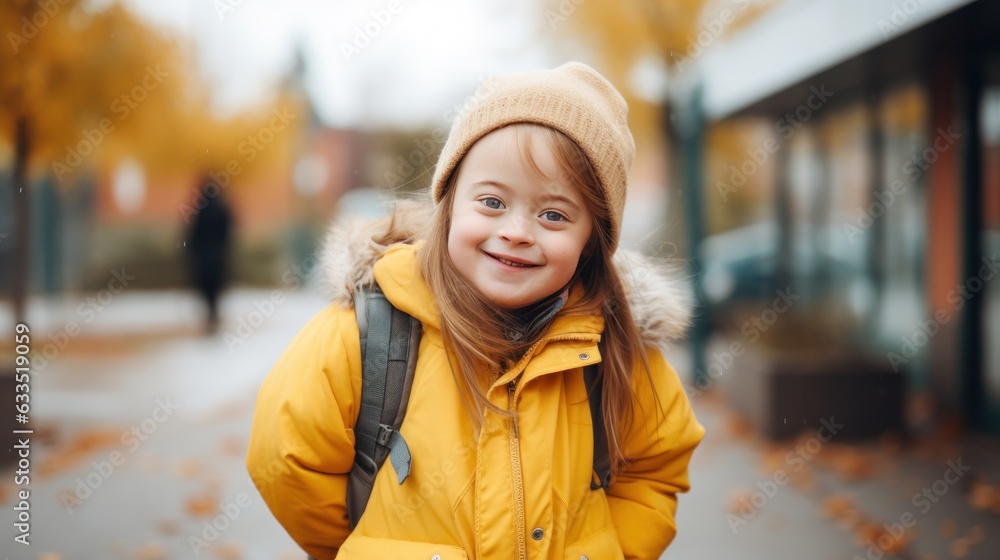 Girl with down syndrome goes to school Girl with down syndrome goes to school