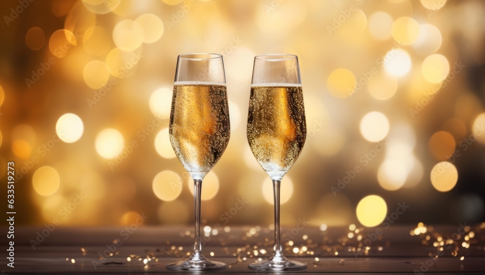 Holiday background with champagne glasses Holiday background with champagne glasses