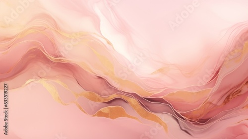Pink watercolor wave background