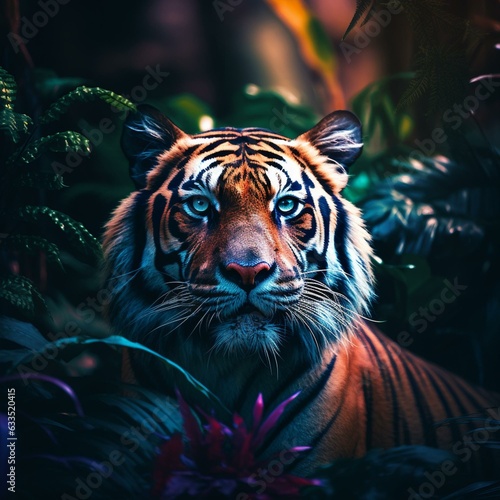 tiger in jungle cinematic vibrant