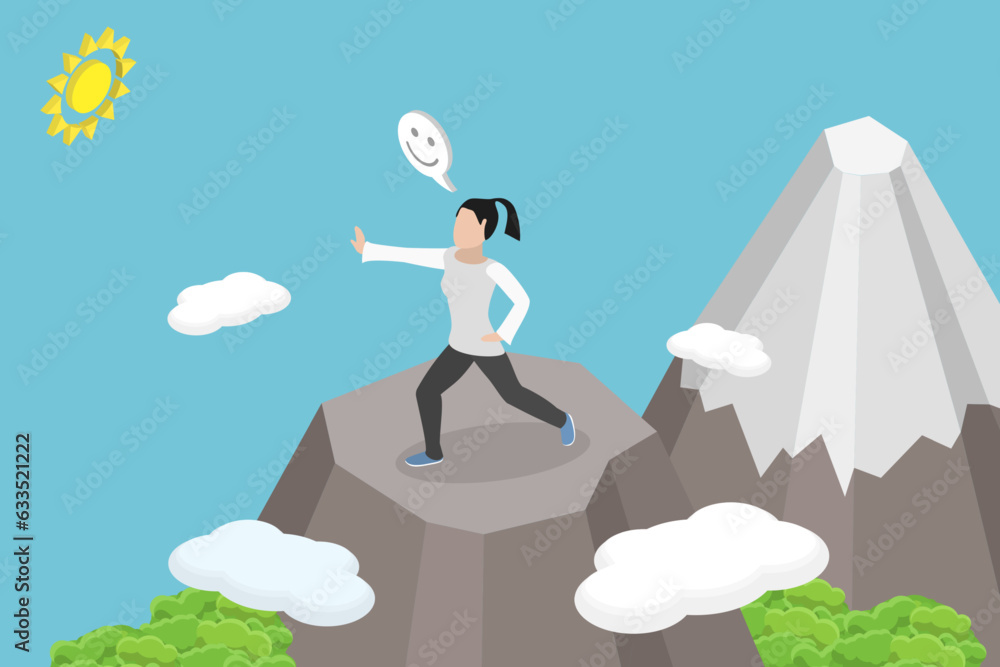 3D Isometric Flat Vector Conceptual Illustration of Qigong Practice, Traditional Ancient Exercise 3D Isometric Flat Vector Conceptual Illustration of Qigong Practice, Traditional Ancient Exercise