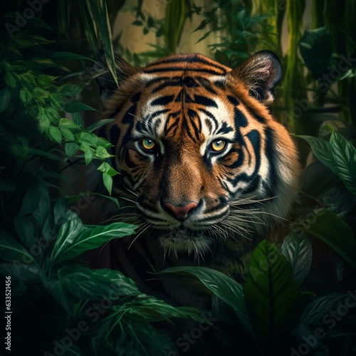 TIGER IN JUNGLE CINEMATIC VIBRANT © Young