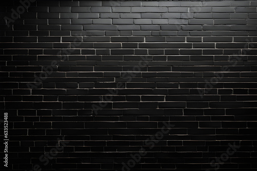 texture of a full black painted brick wall
