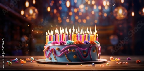 Vivid Birthday Cake background