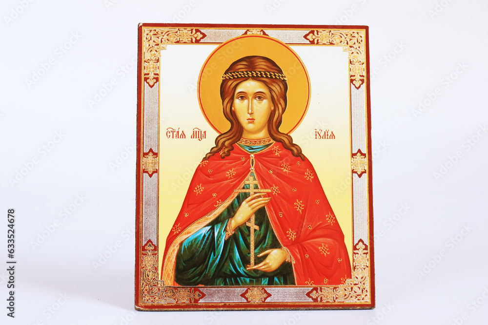 Fototapeta premium Orthodox icon on white background