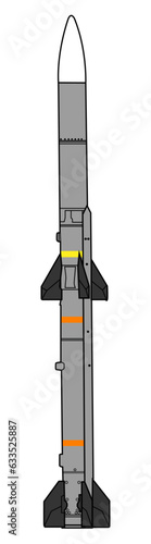 AIM-120 AMRAAM Editable Vector - For Poster, Banner and Patch Design