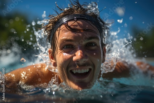 Swimmer swimming in a clear pool - stock photography © 4kclips