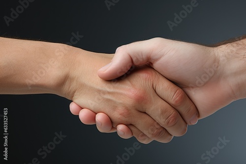 Close-up of a babys tiny hand gripping an adults finger - stock photography